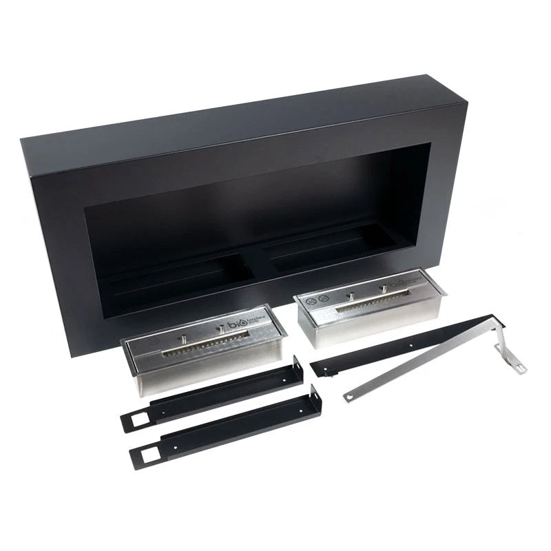 Chimenea bioetanol doble de pared - Negro