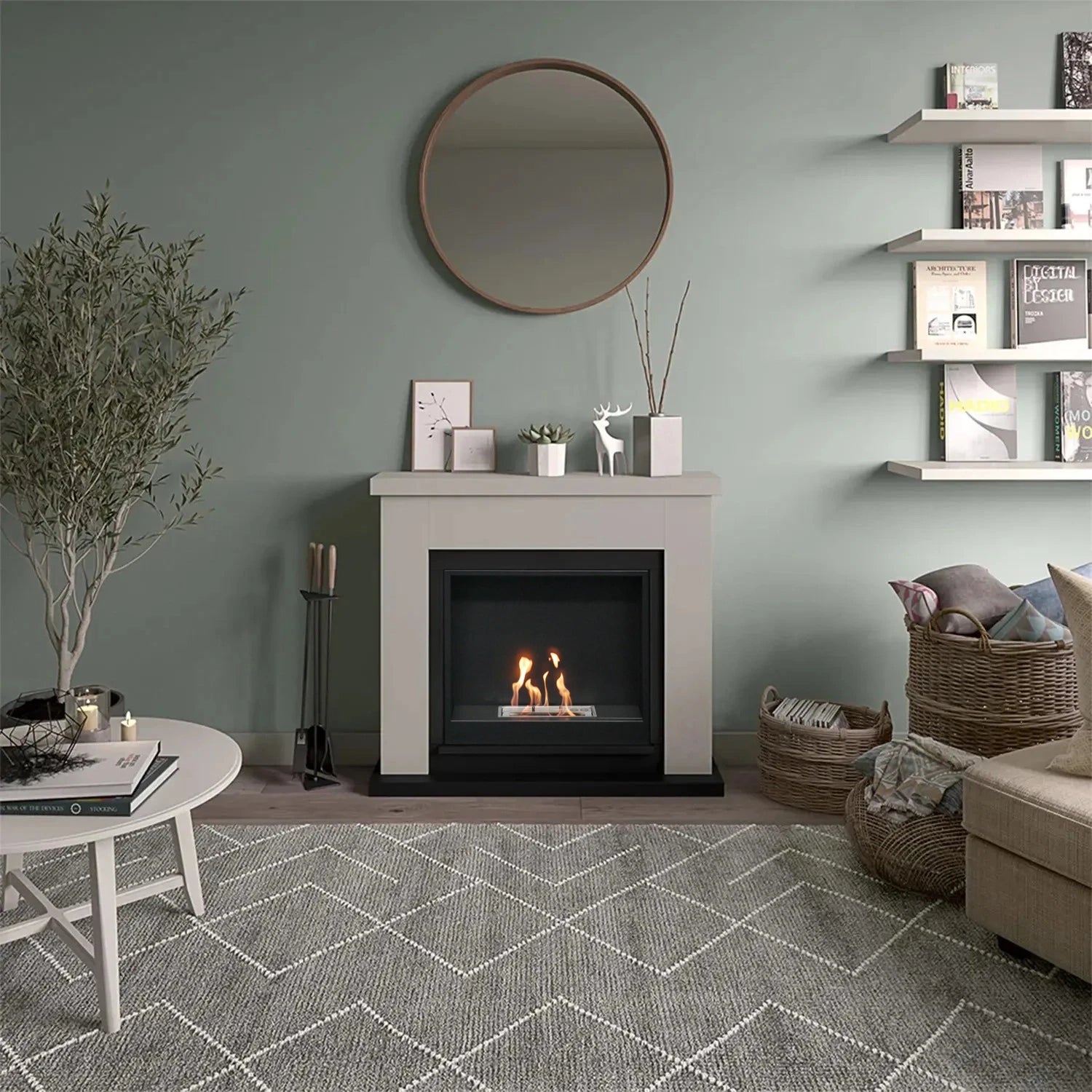 Chimenea de bioetanol Frode Beige