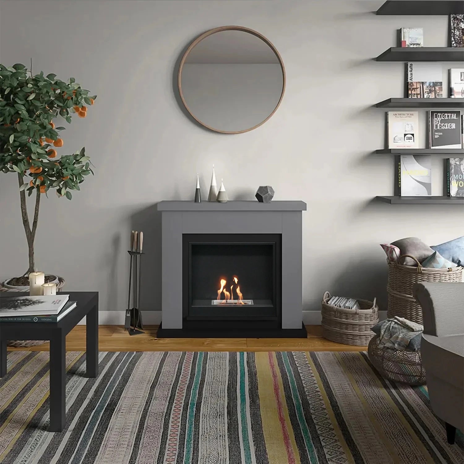 Chimenea de bioetanol Frode Gris