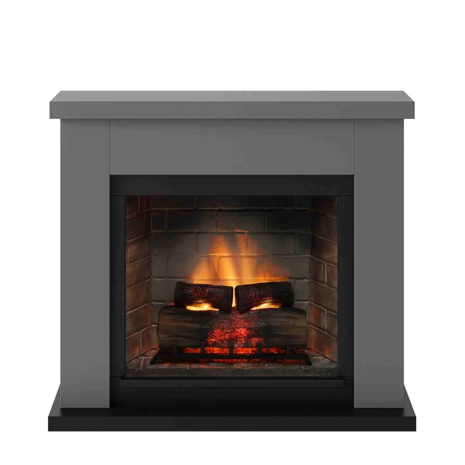 Chimenea eléctrica Frode - gris