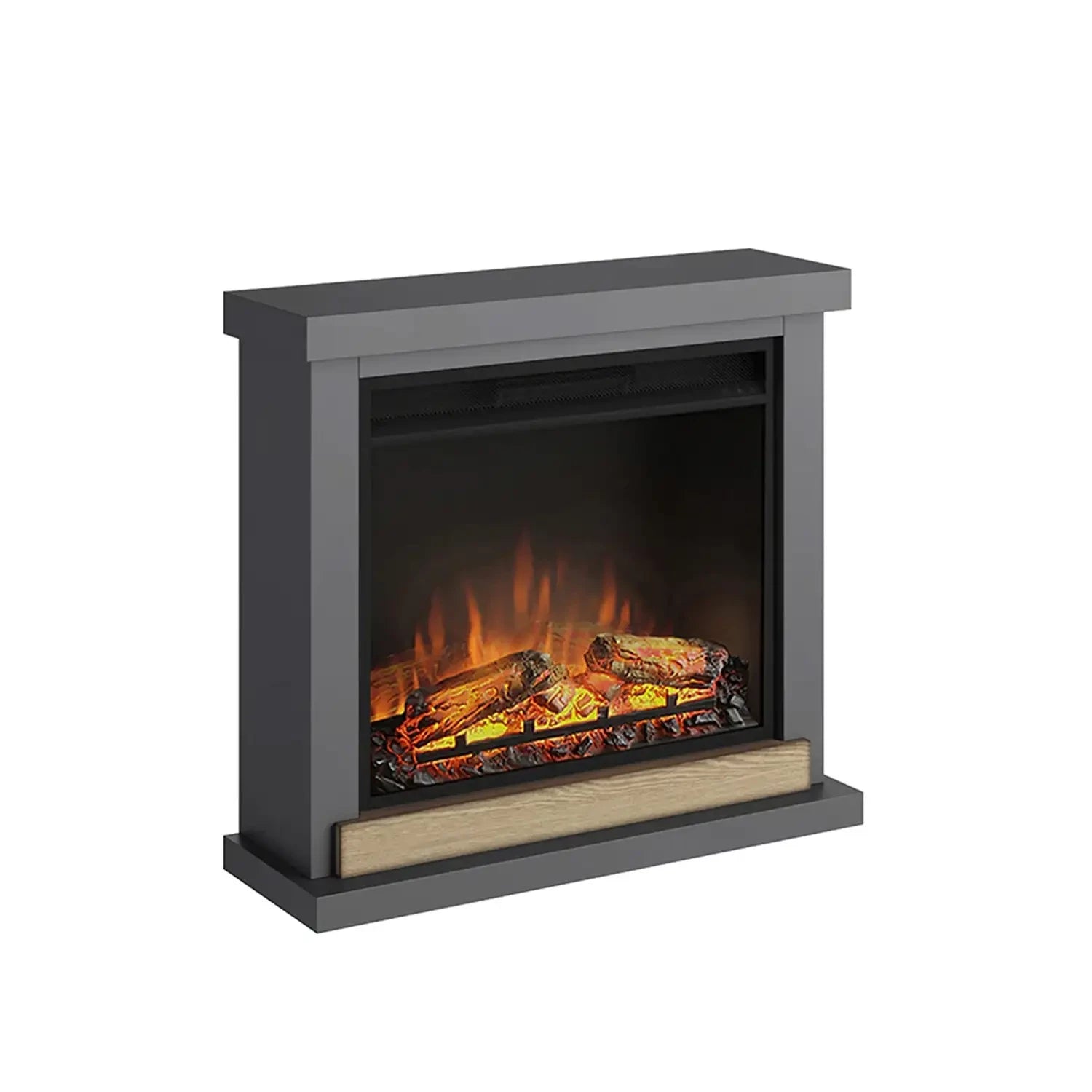 Chimenea eléctrica Hagen - gris