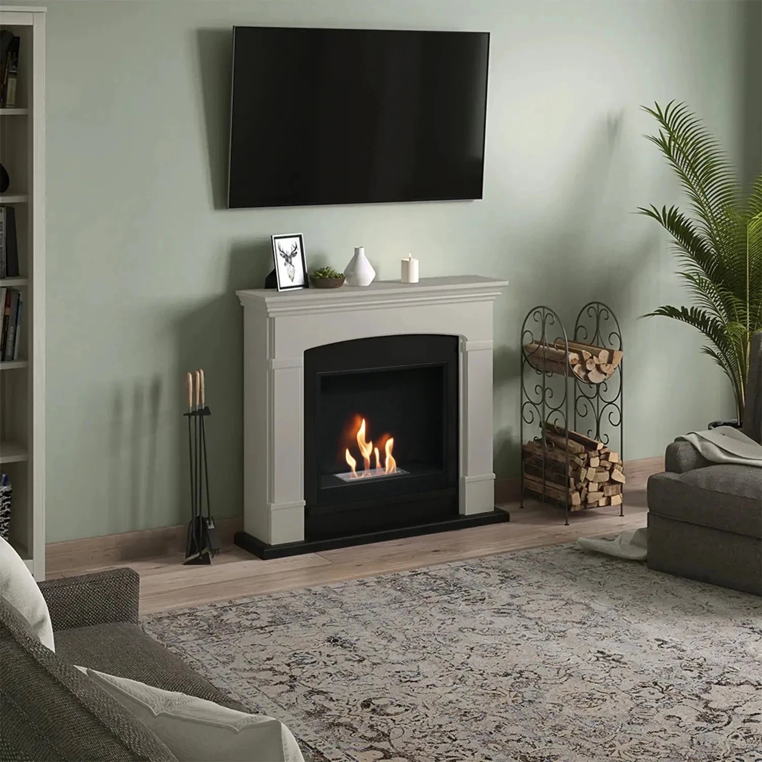 Chimenea de bioetanol Helmi Beige