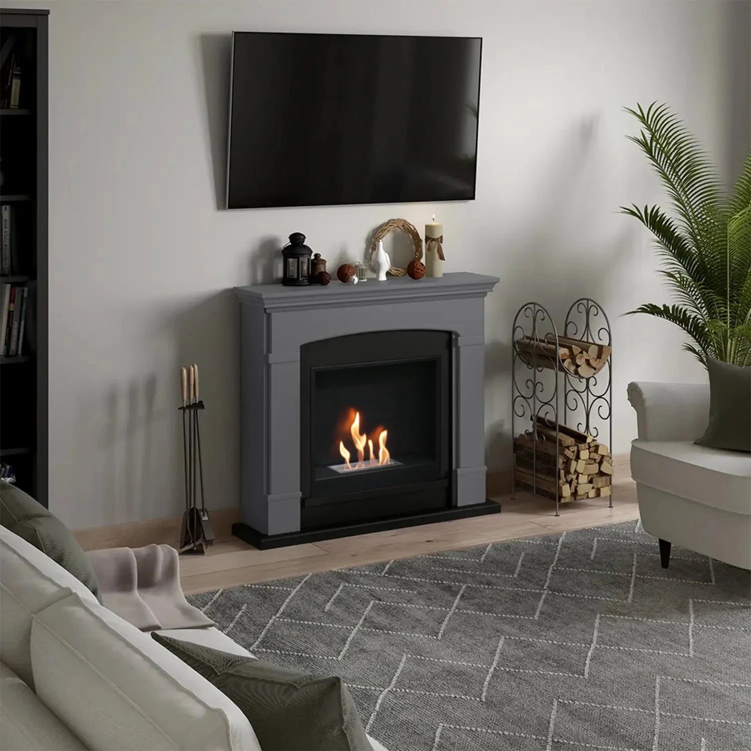 Chimenea de bioetanol Helmi Gris
