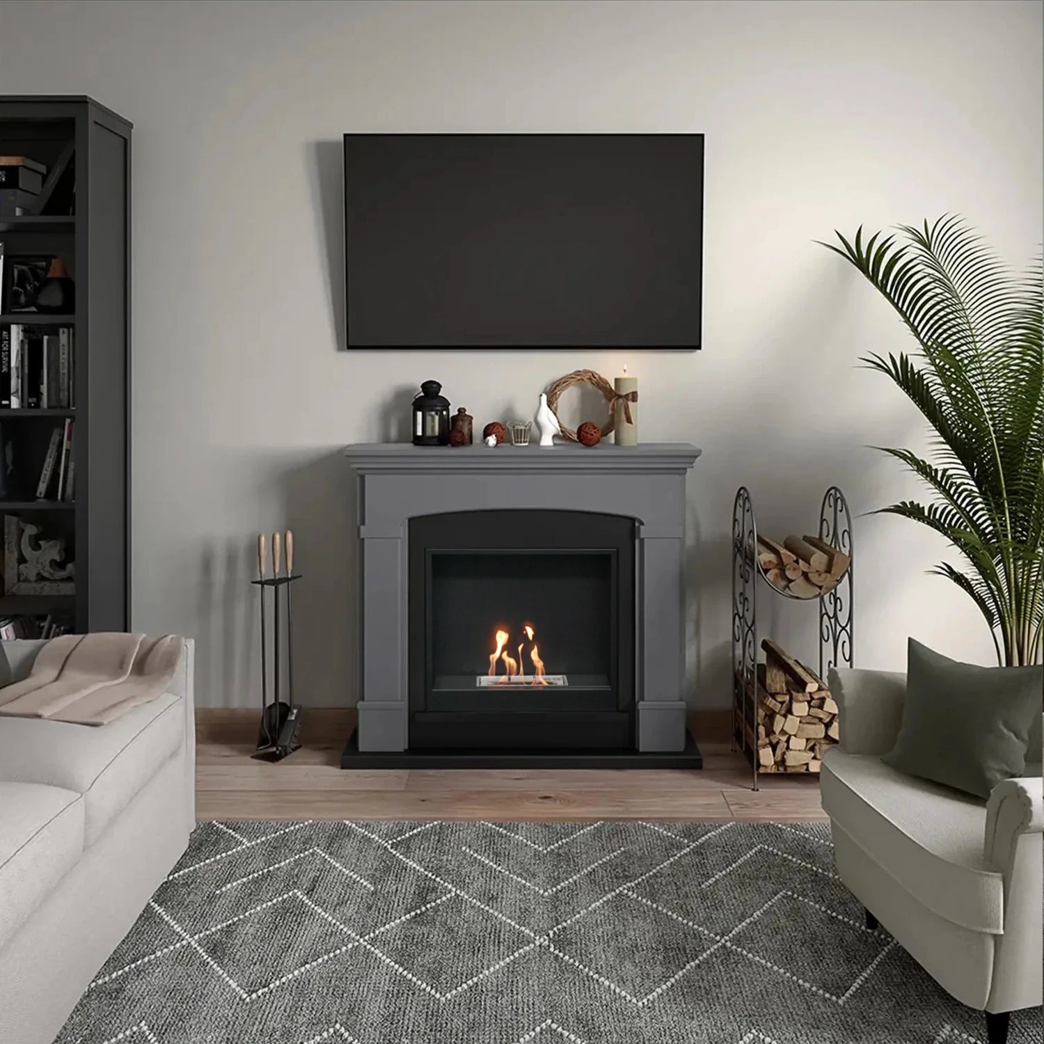 Chimenea de bioetanol Helmi Gris