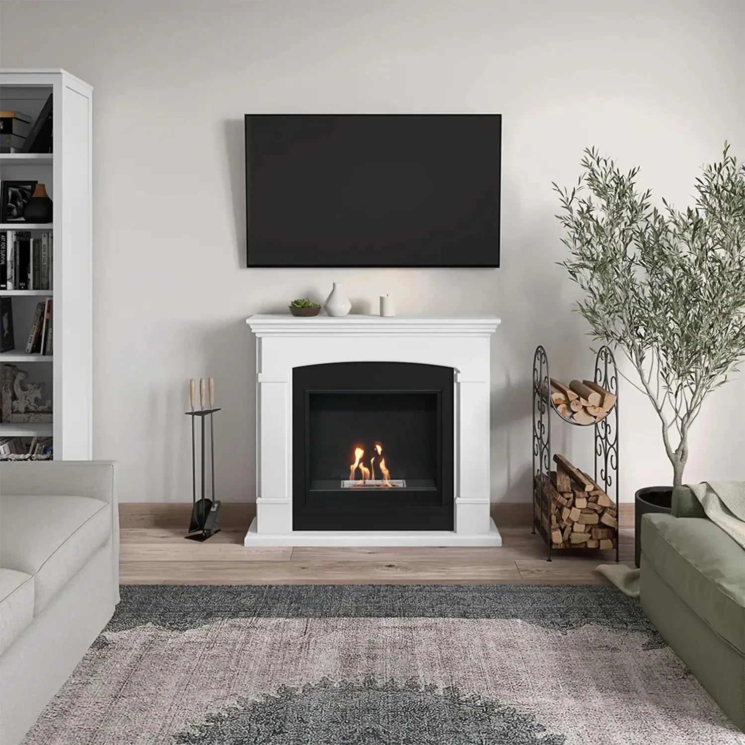 Chimenea de bioetanol Helmi Blanca