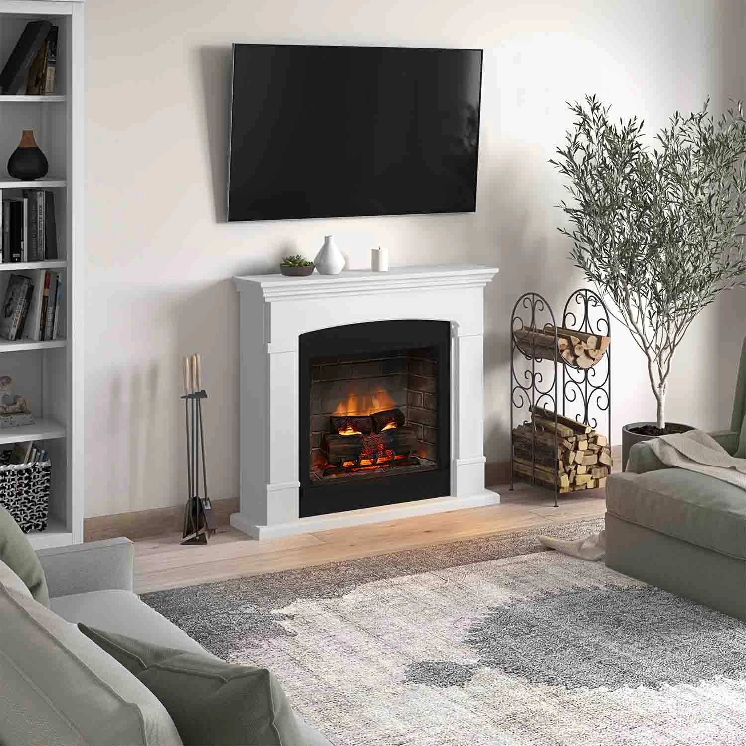 Chimenea eléctrica Helmi - blanca