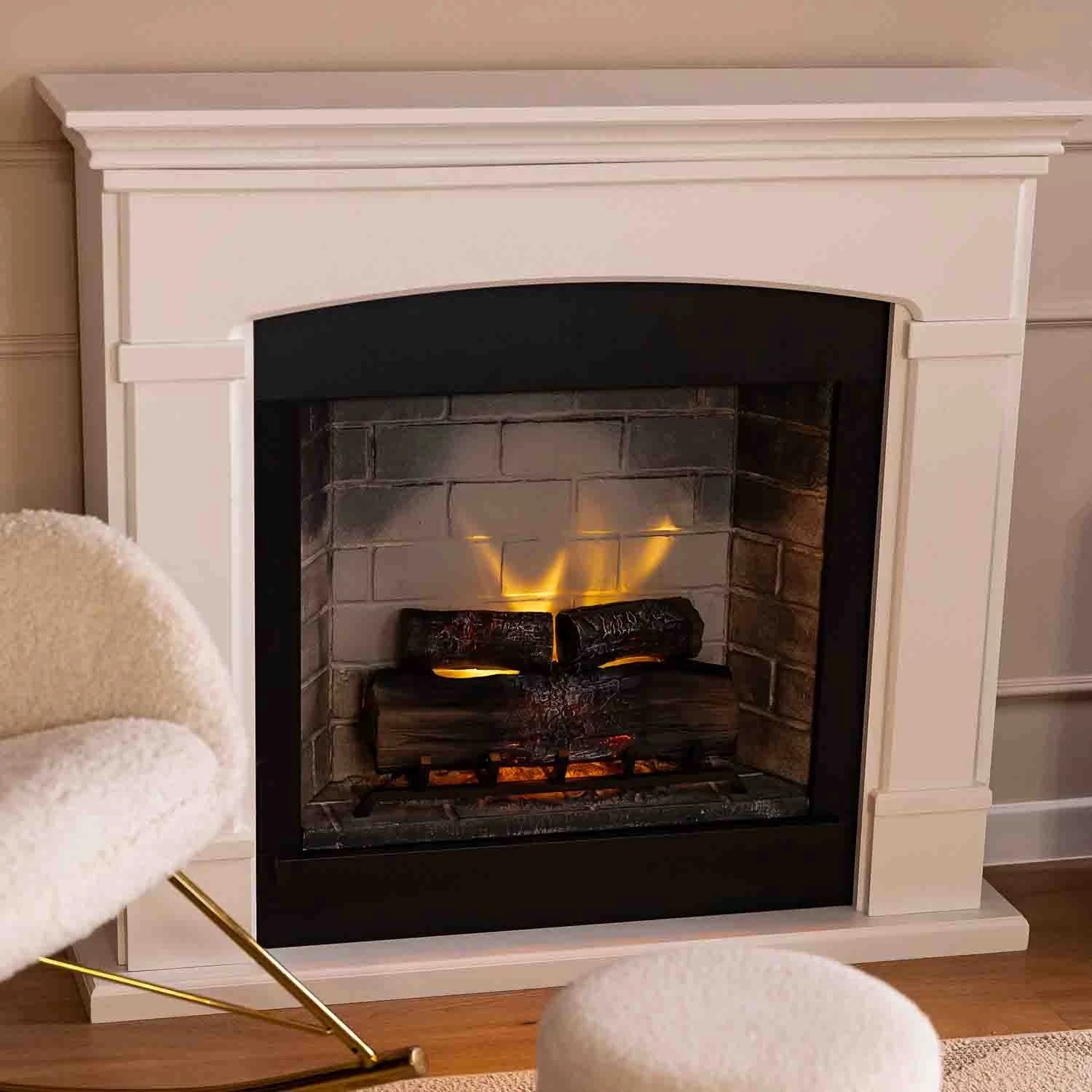 Chimenea eléctrica Helmi - blanca