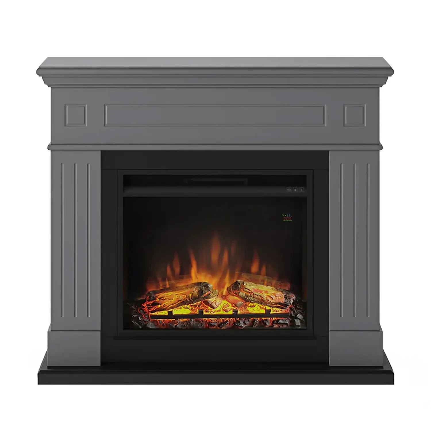Chimenea eléctrica Larsen - gris