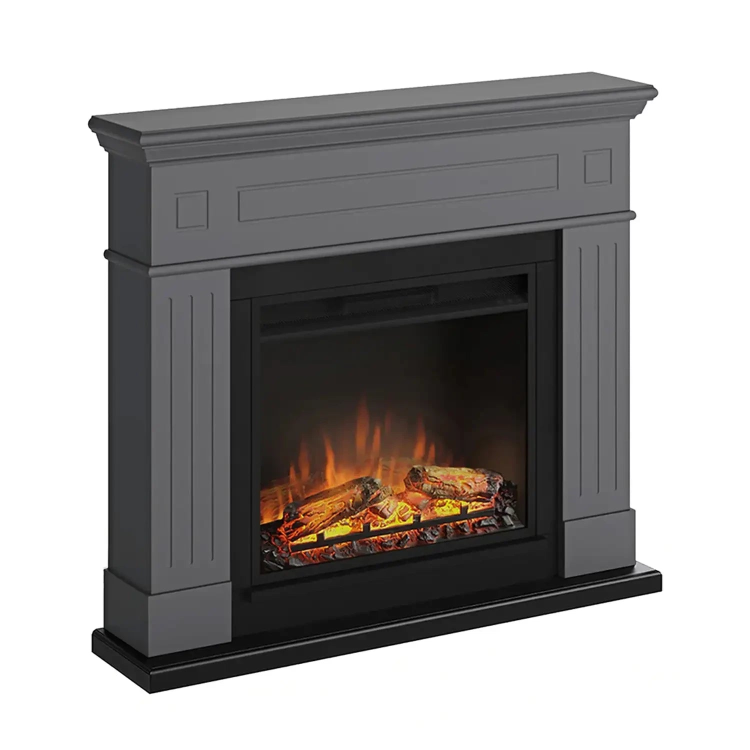 Chimenea eléctrica Larsen - gris