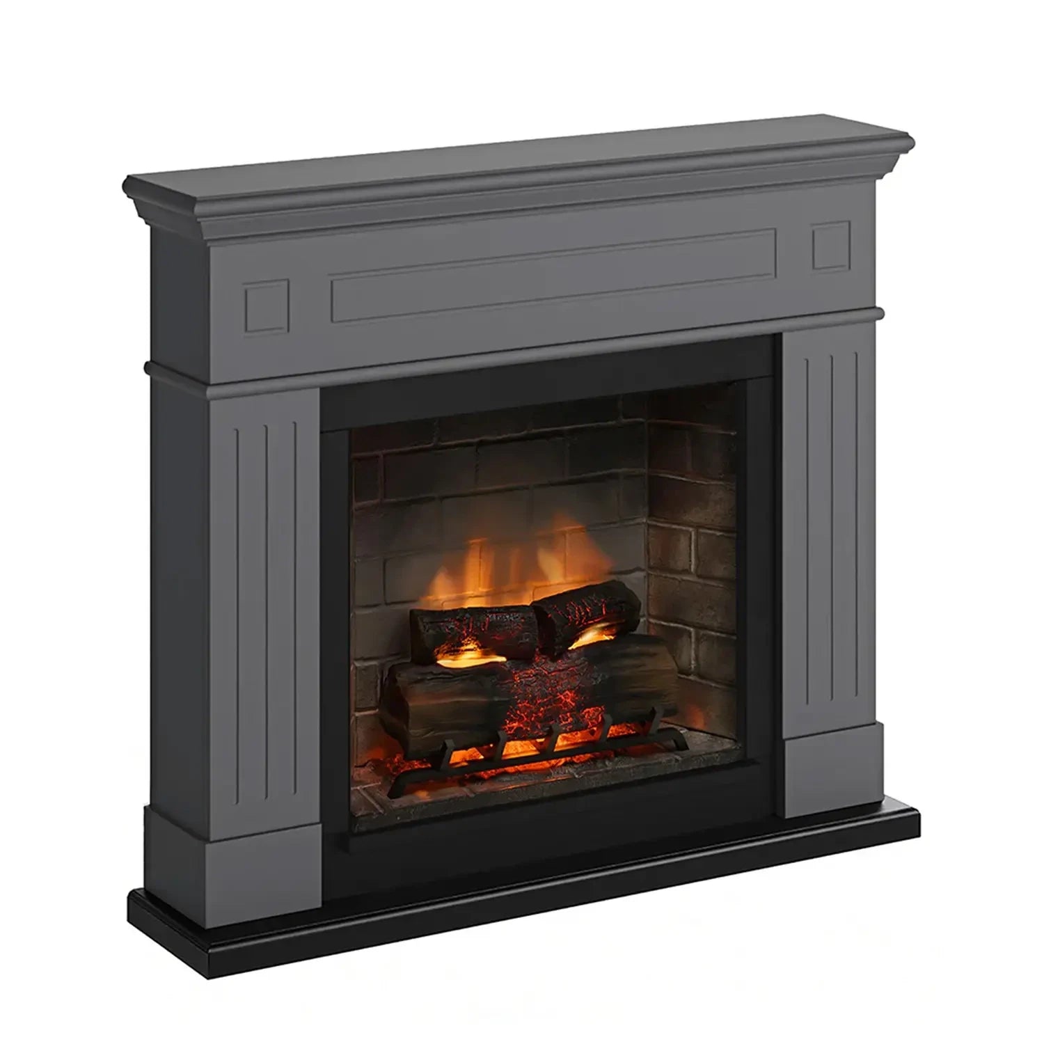 Chimenea eléctrica Larsen - gris