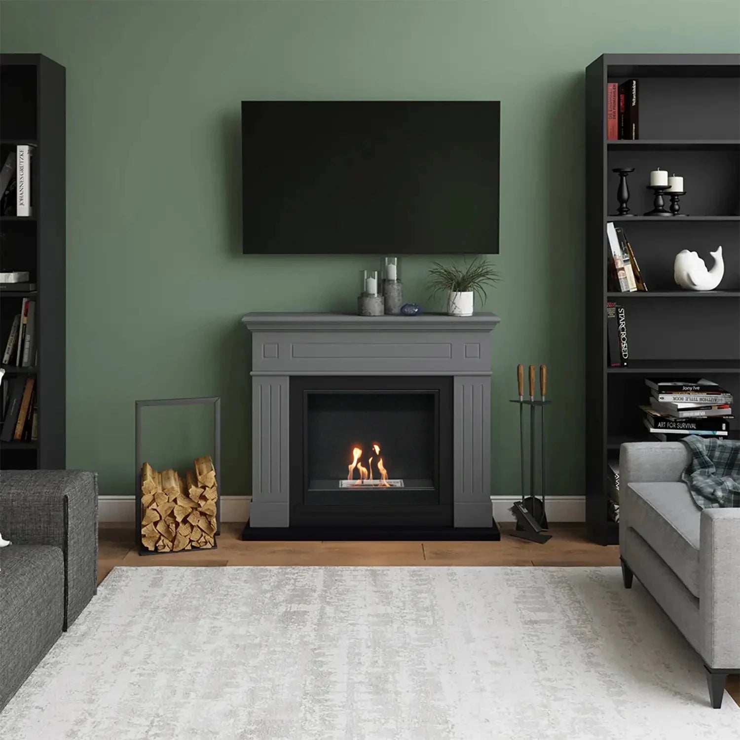 Chimenea de bioetanol Larsen Gris