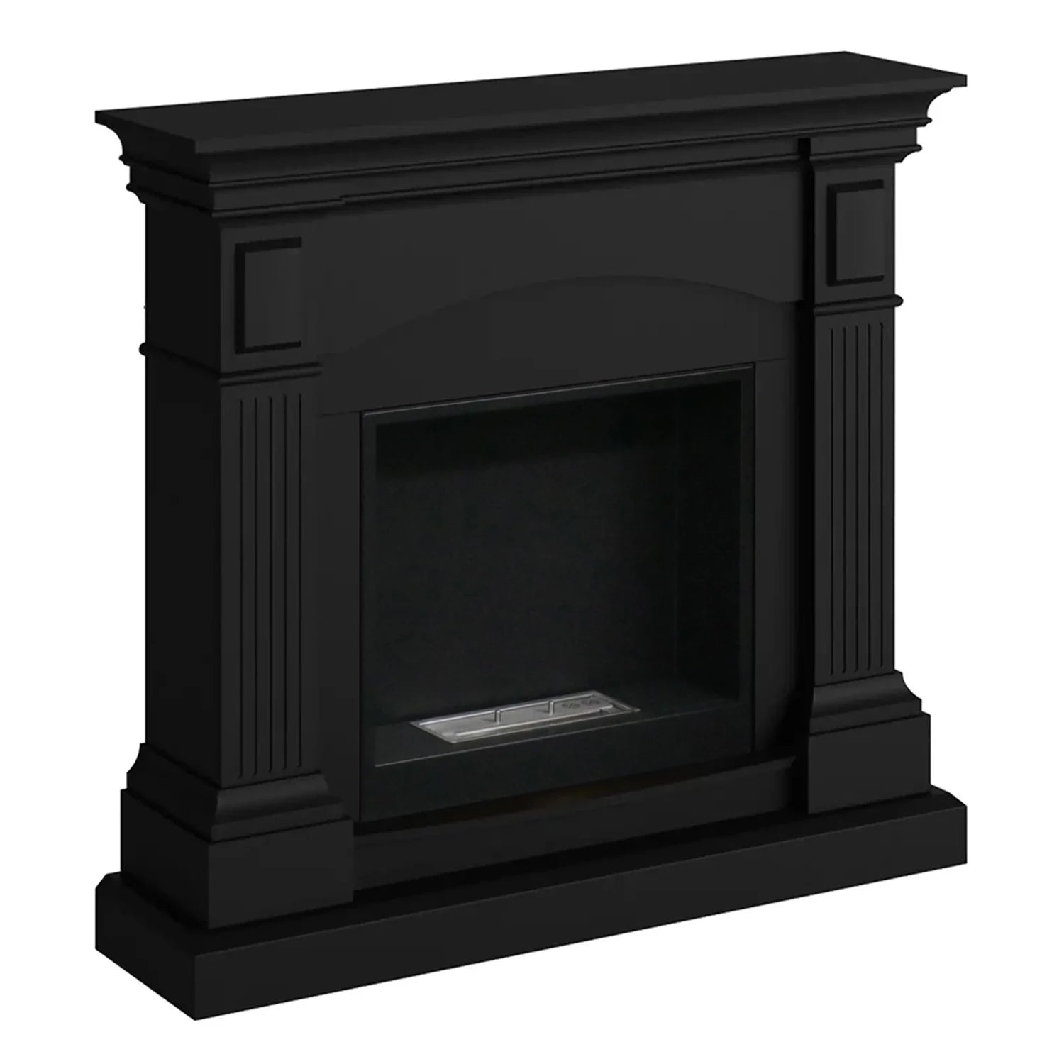 Magna black bioethanol fireplace in elegant black design for modern interior design