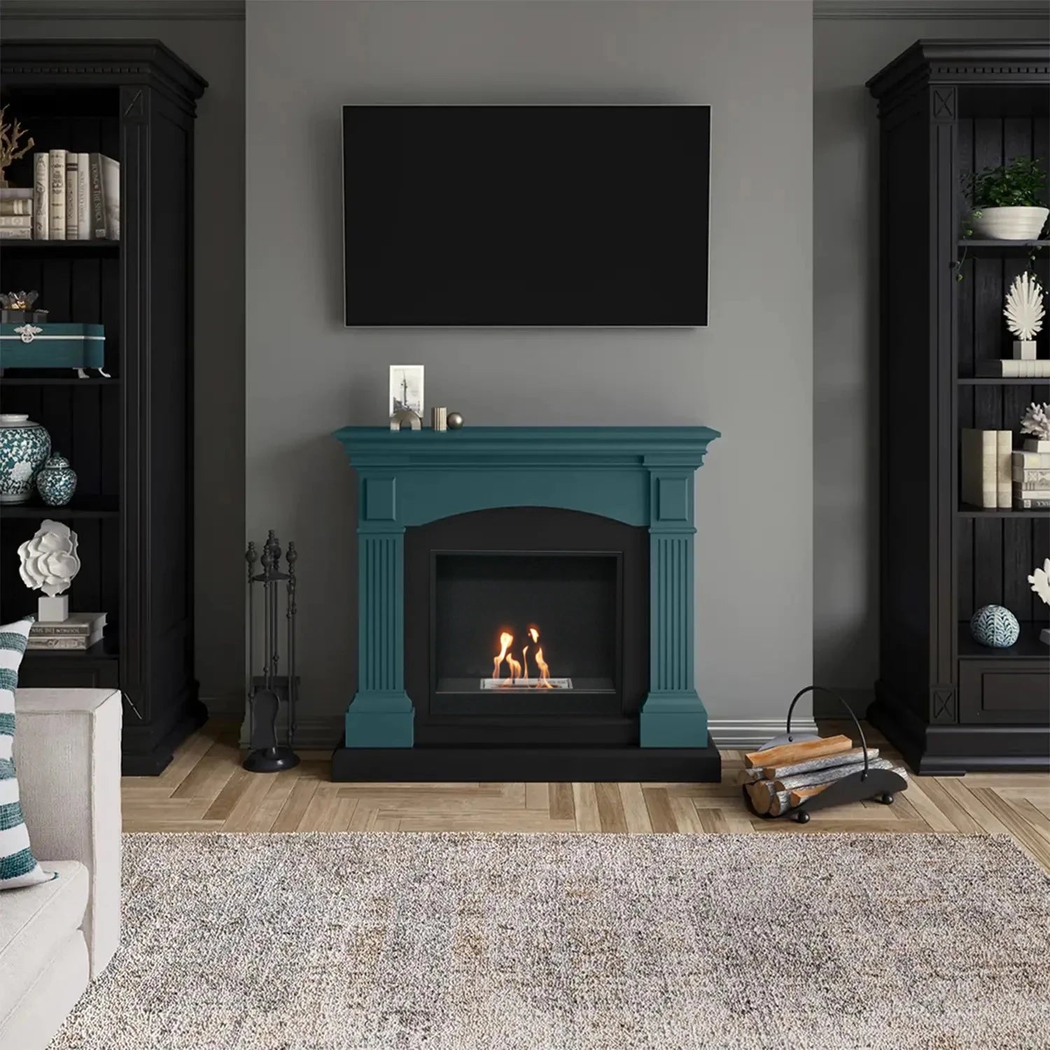 Chimenea de bioetanol Magna Turquesa