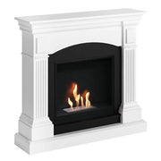 Magna White bioethanol fireplace in elegant white design for modern interior design