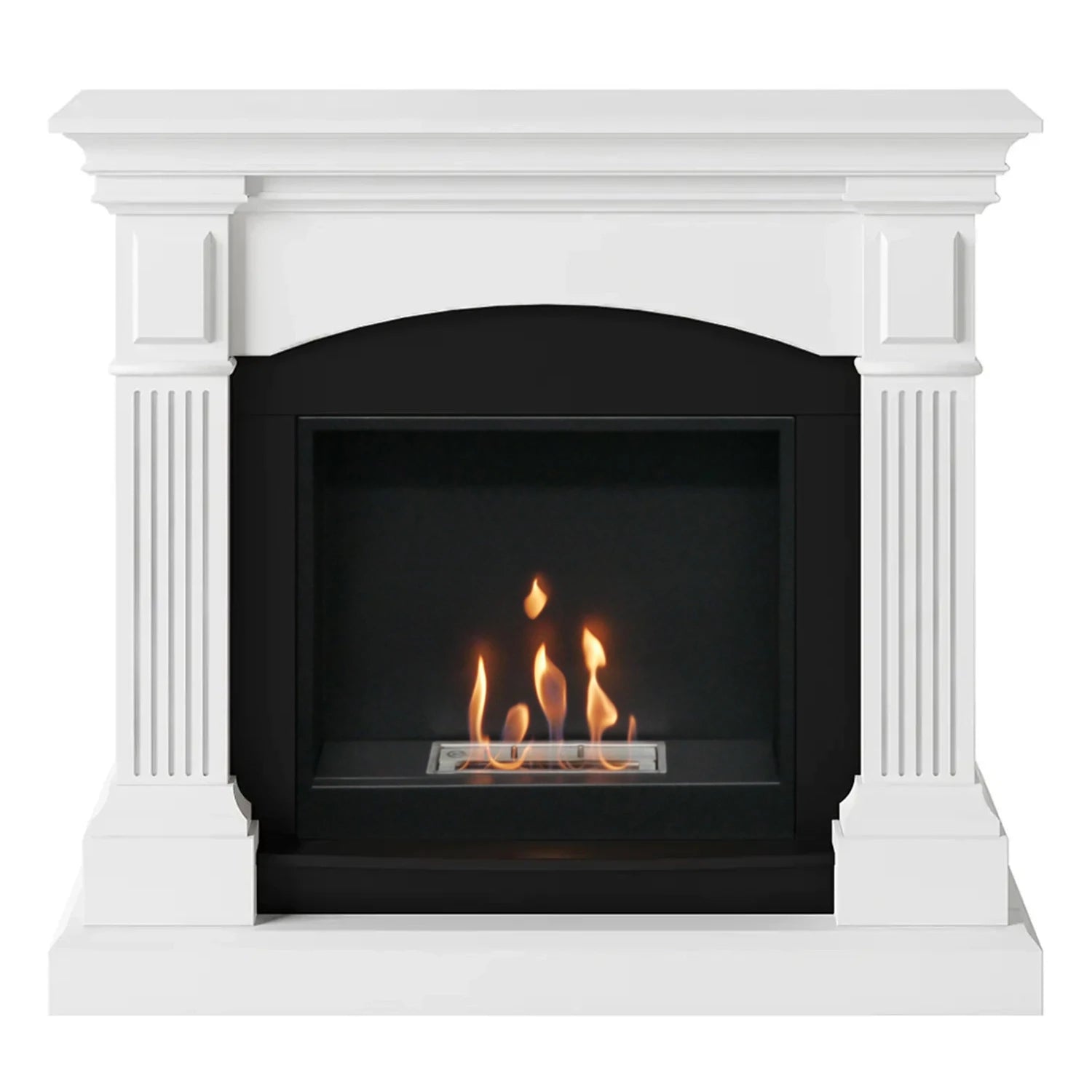 Magna White bioethanol fireplace in elegant white design for modern interior design