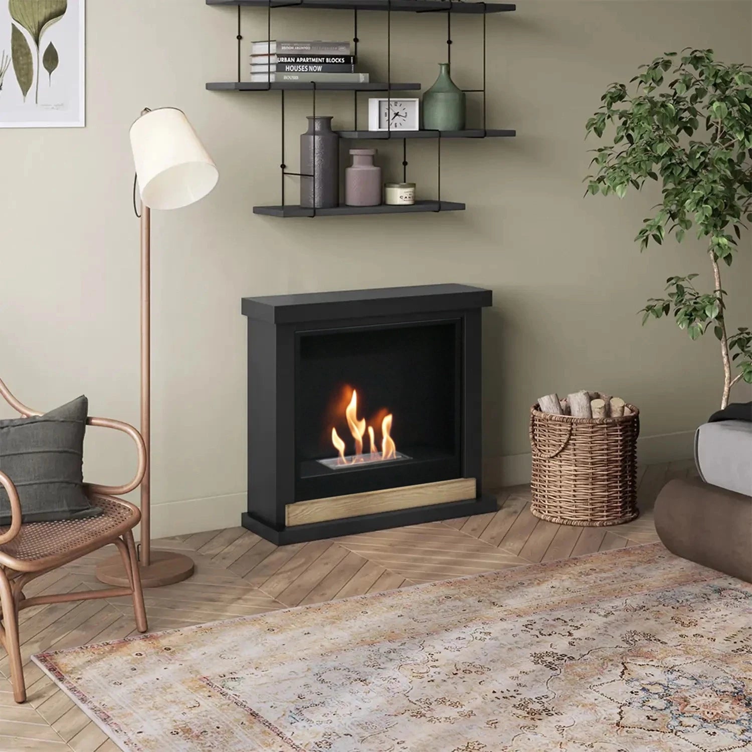 Chimenea de bioetanol Hagen Negra