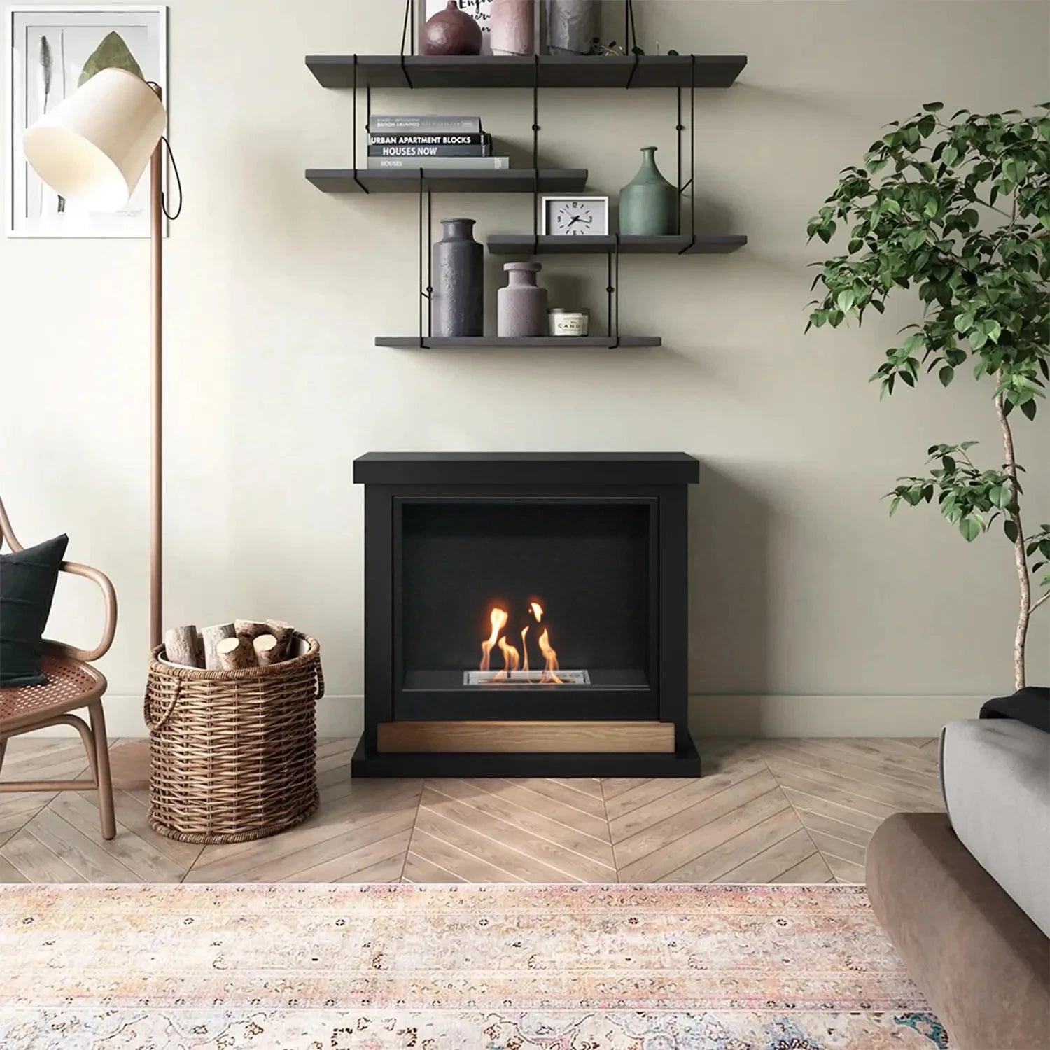 Chimenea de bioetanol Hagen Negra