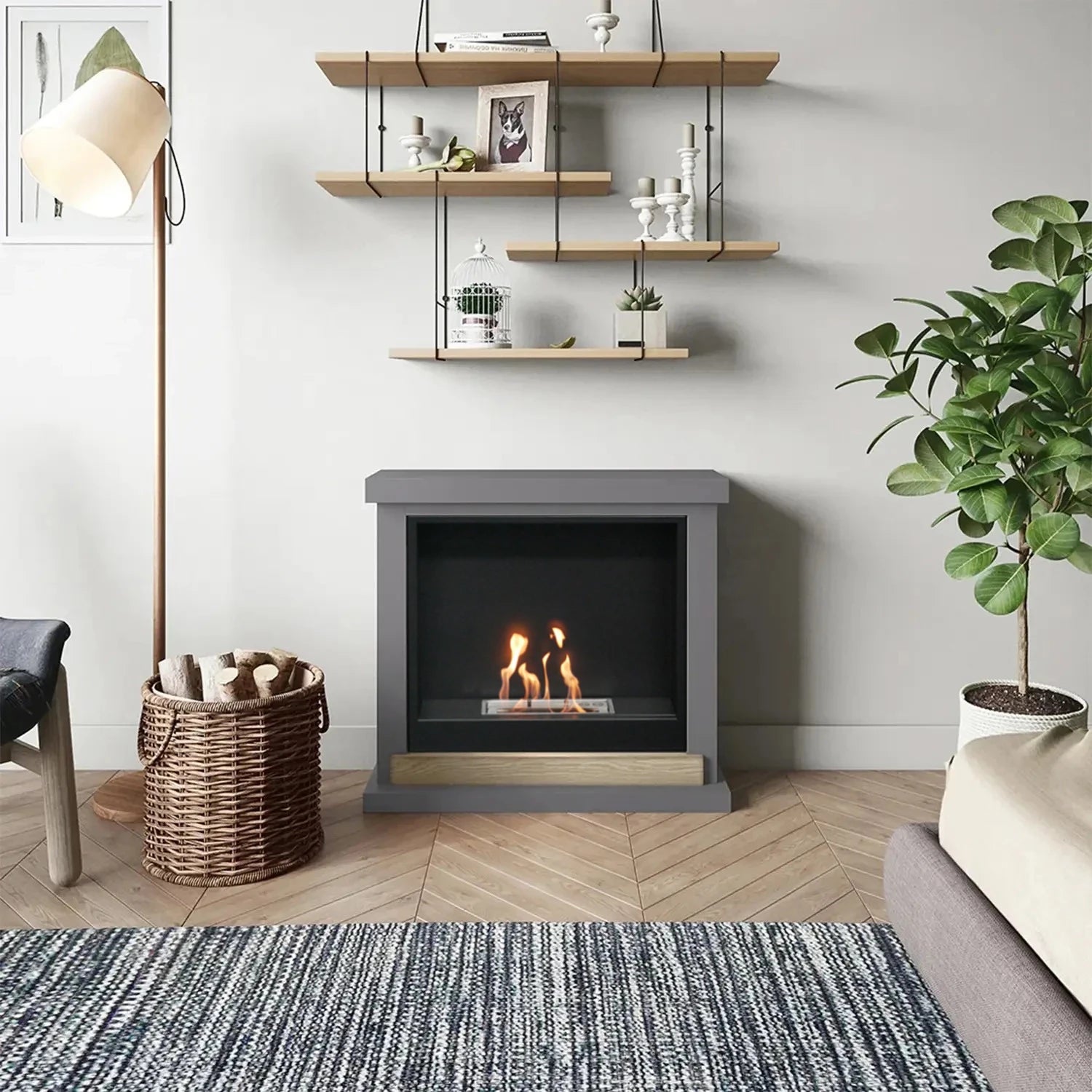 Chimenea de bioetanol Hagen Gris