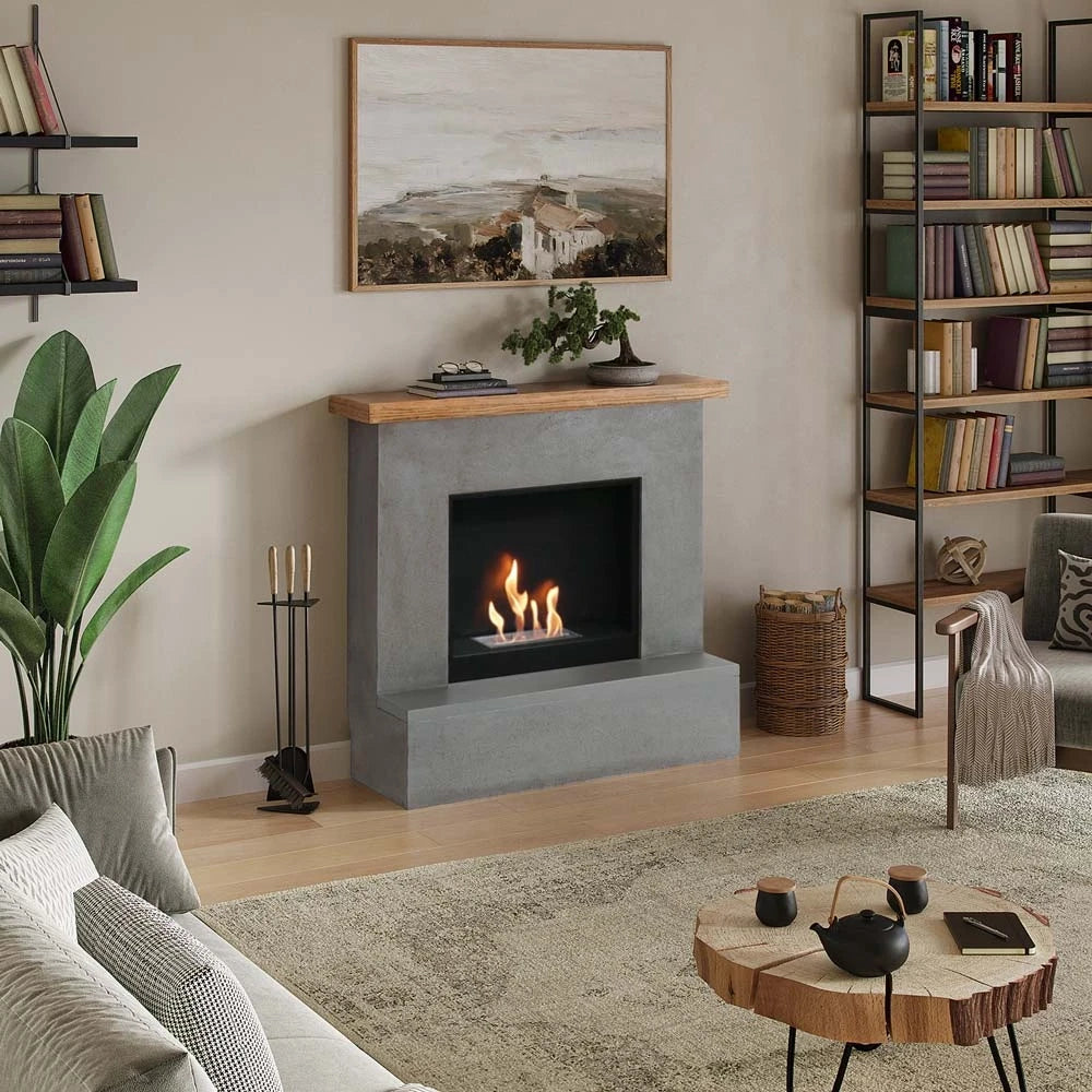 Rolf – Chimenea bioetanol en Gris hormigón