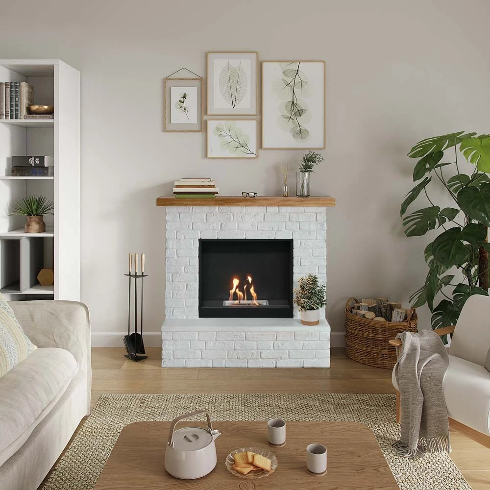 Rolf – Chimenea bioetanol de Ladrillos blancos