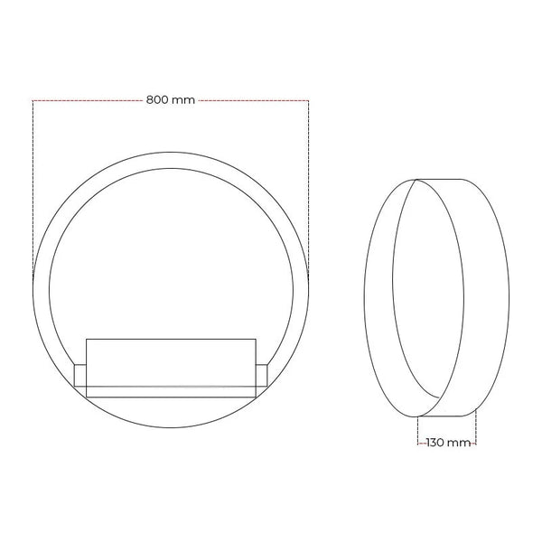 Delaware XL Negro - Chimenea bioetanol de pared