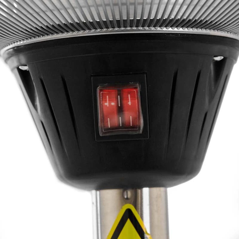 Radiador de pie eléctrico - 900/1200/2100 W - Plateado