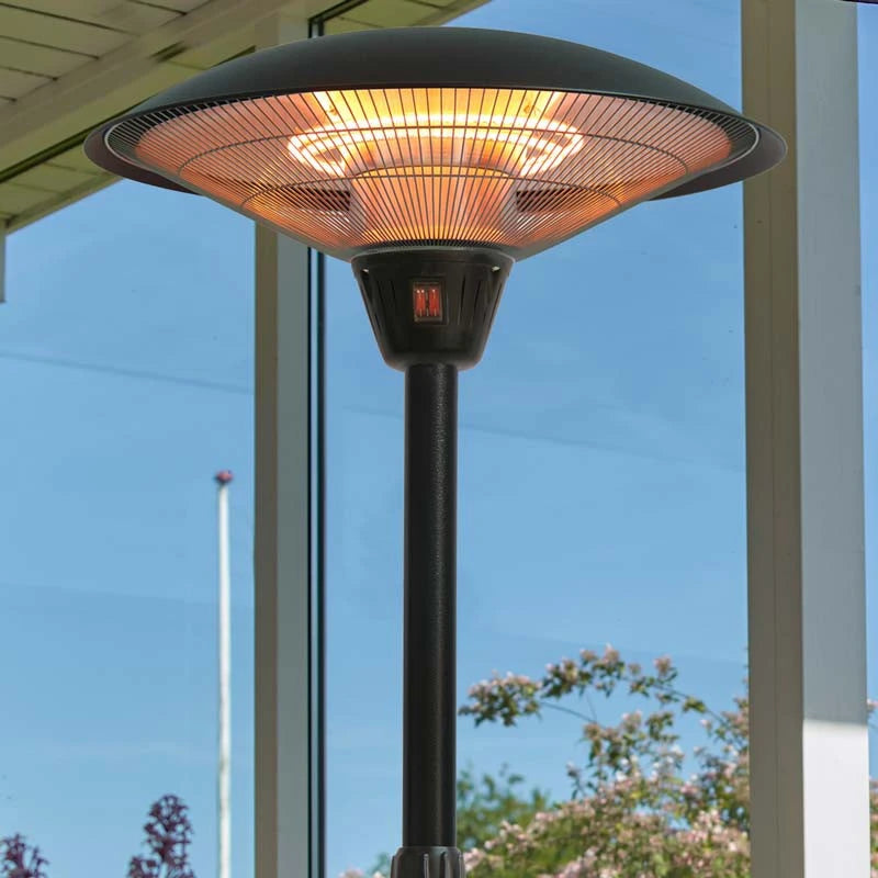 Black adjustable patio heater