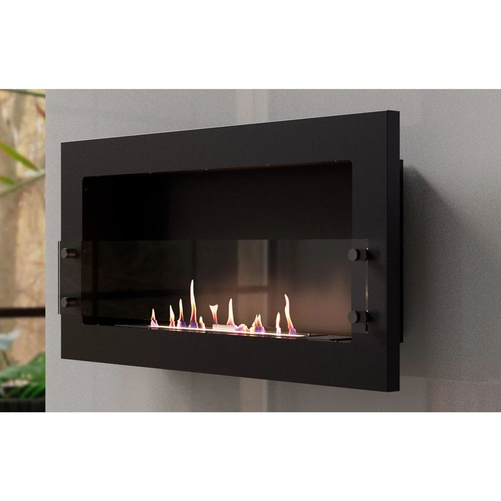 Texas negra - Chimenea bioetanol de pared