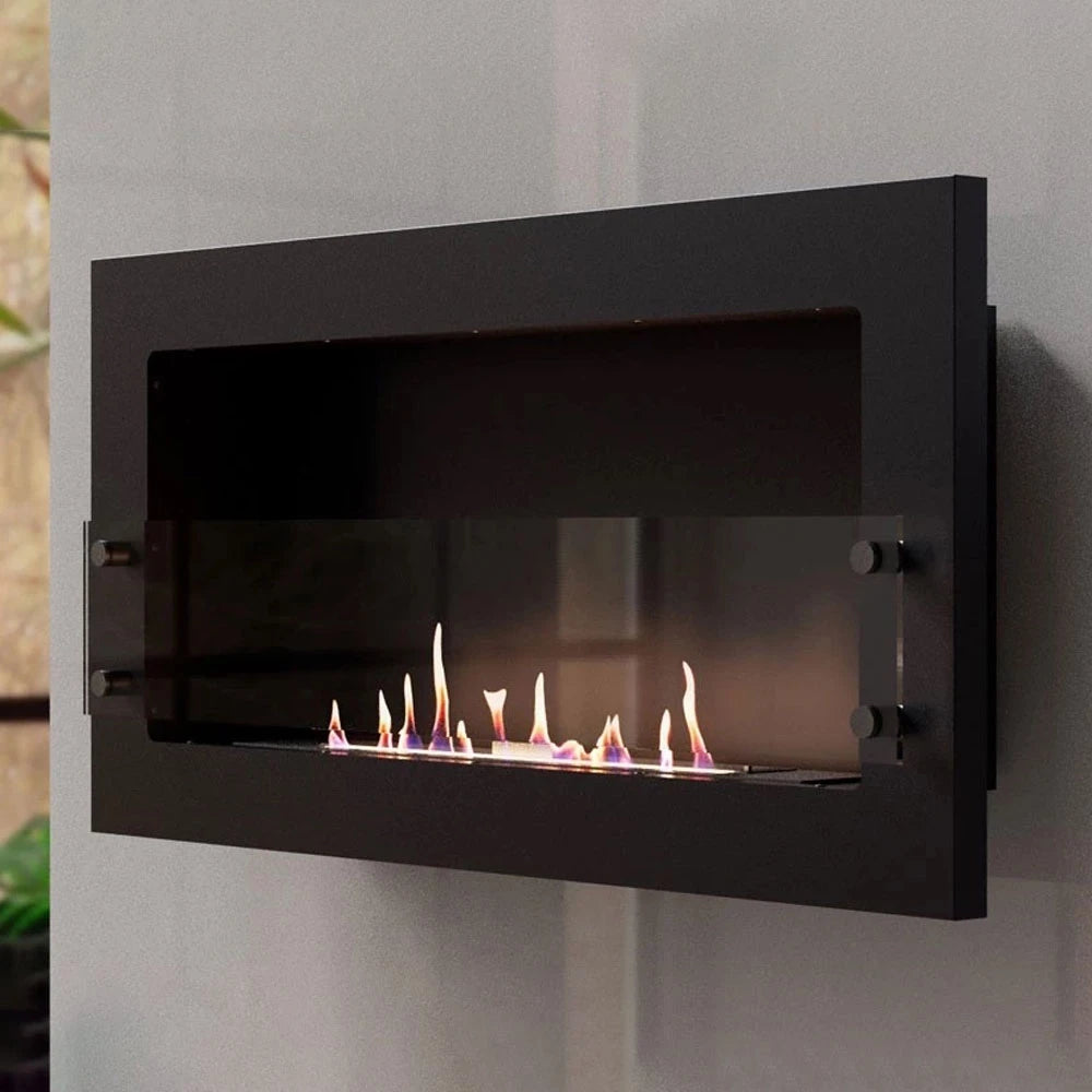 Texas negra - Chimenea bioetanol de pared