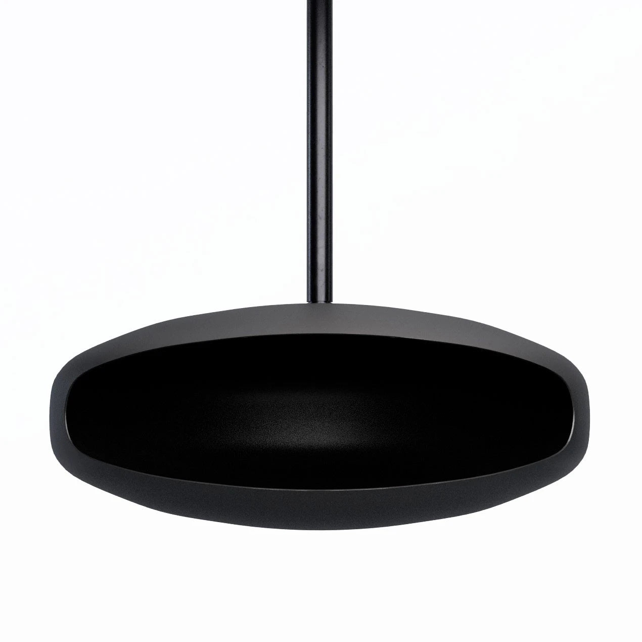 Hein & Haugaard UFO-80 ceiling-mounted bioethanol fireplace in a black finish