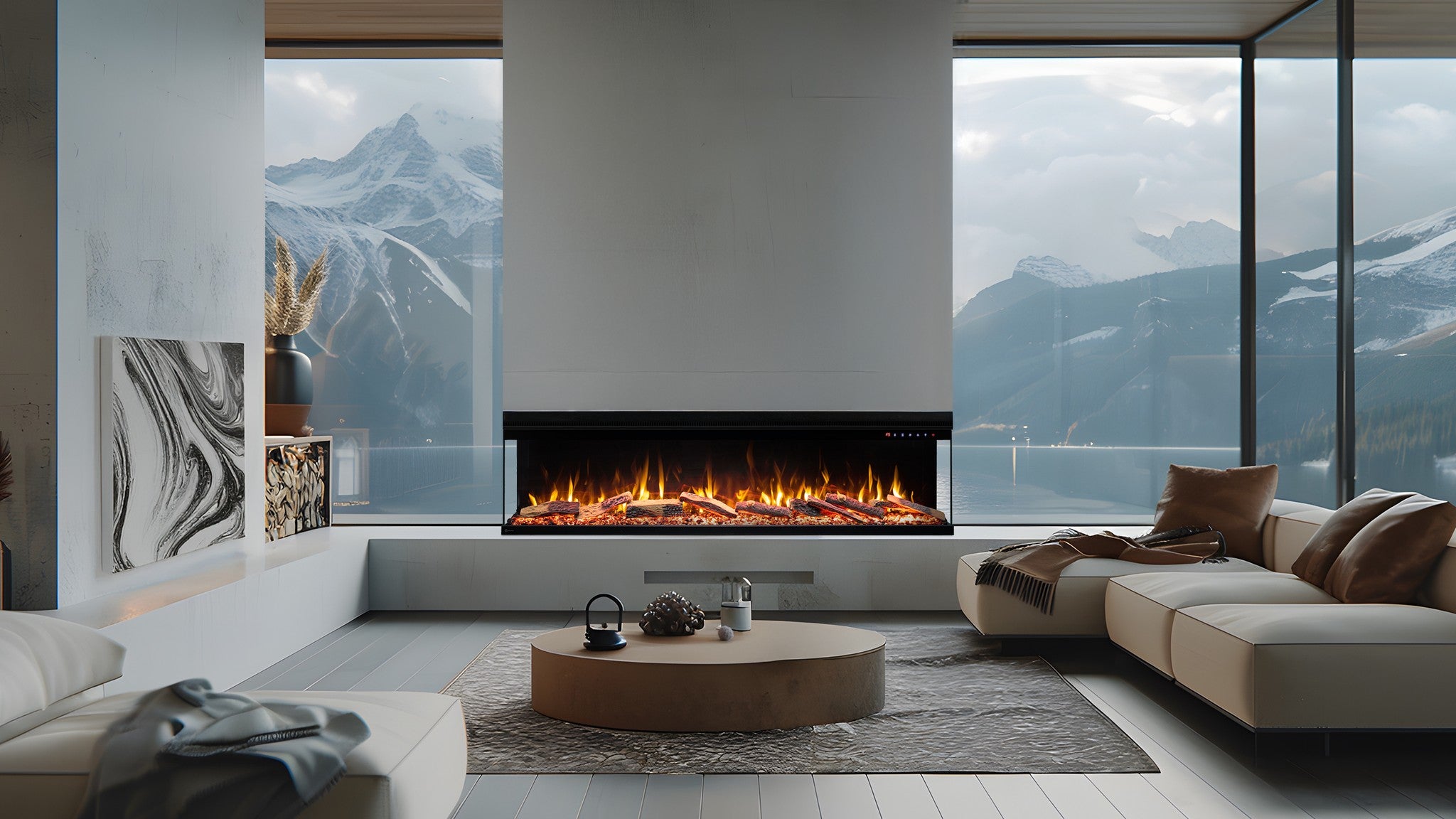 Unique chimenea eléctrica de 153 cm