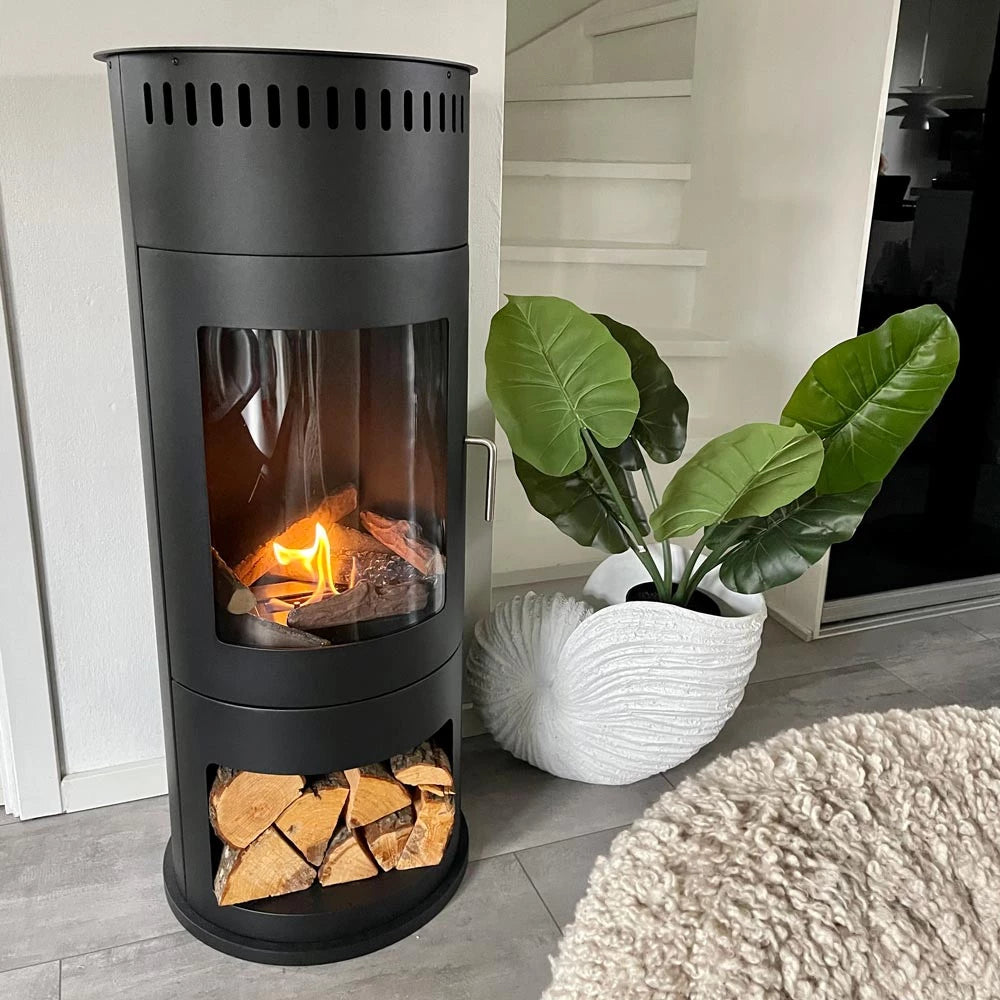 chimenea de bioetanol con puerta