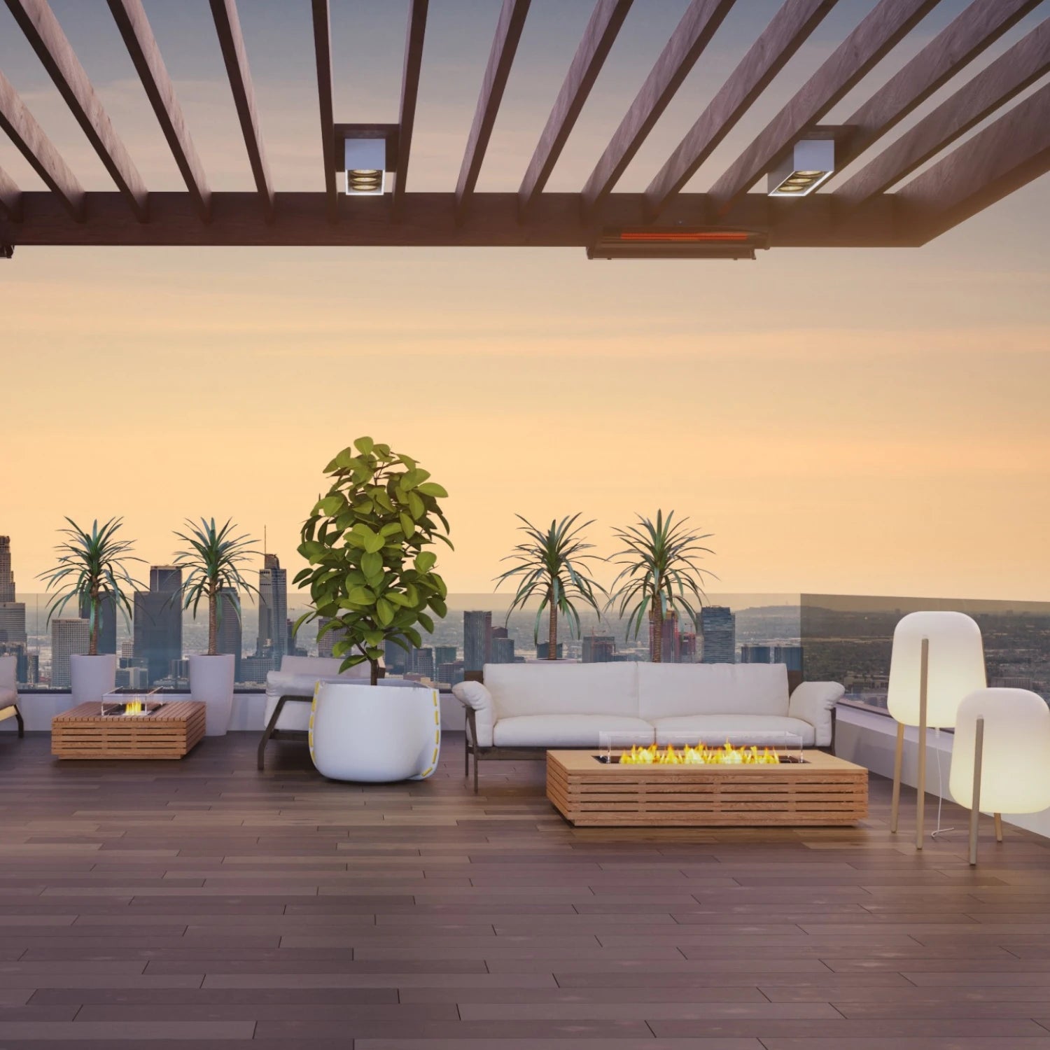Wharf 65 - Brasero de bioetanol color hueso