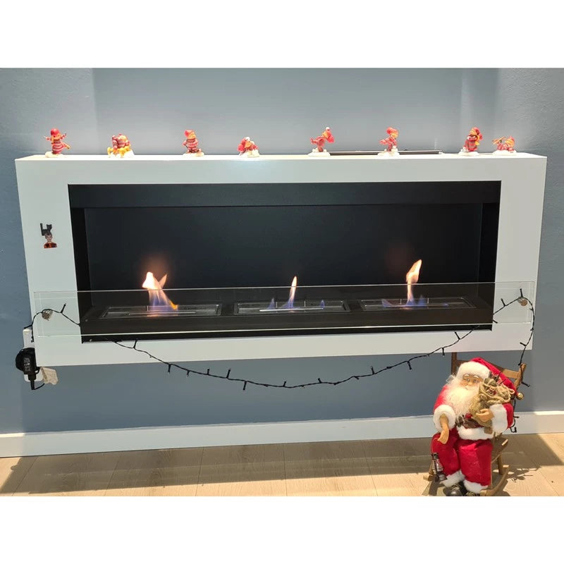 Chimenea bioetanol de pared en color Blanco