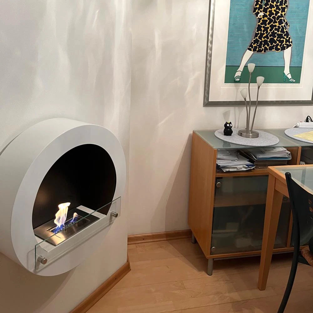 Chimenea bioetanol de pared redonda
