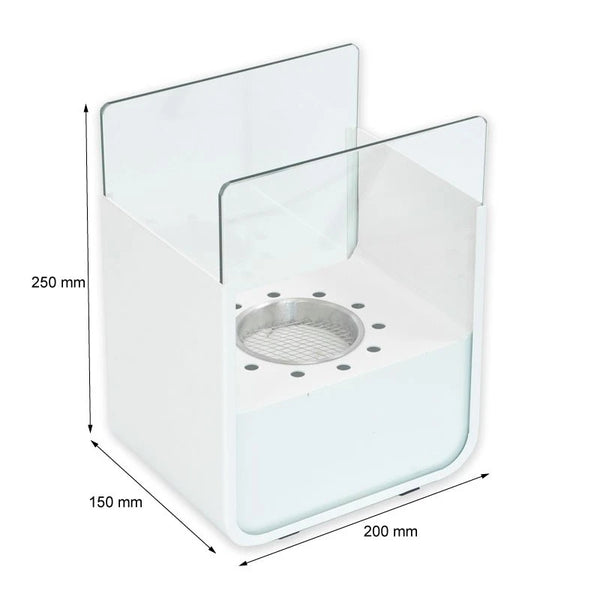 Chimenea bioetanol pequeña de mesa - blanco