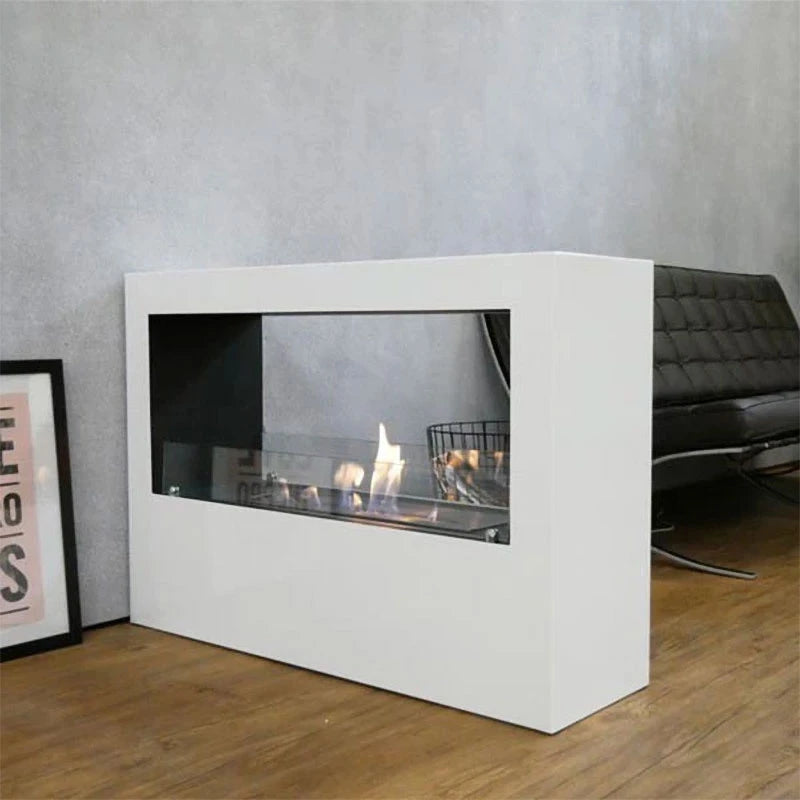 Chimenea blanca de doble cara
