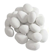 Piedras para chimeneas de bioetanol - 24 uds. - Blanco