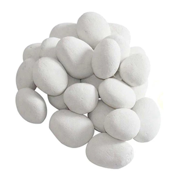 Piedras para chimeneas de bioetanol - 24 uds. - Blanco