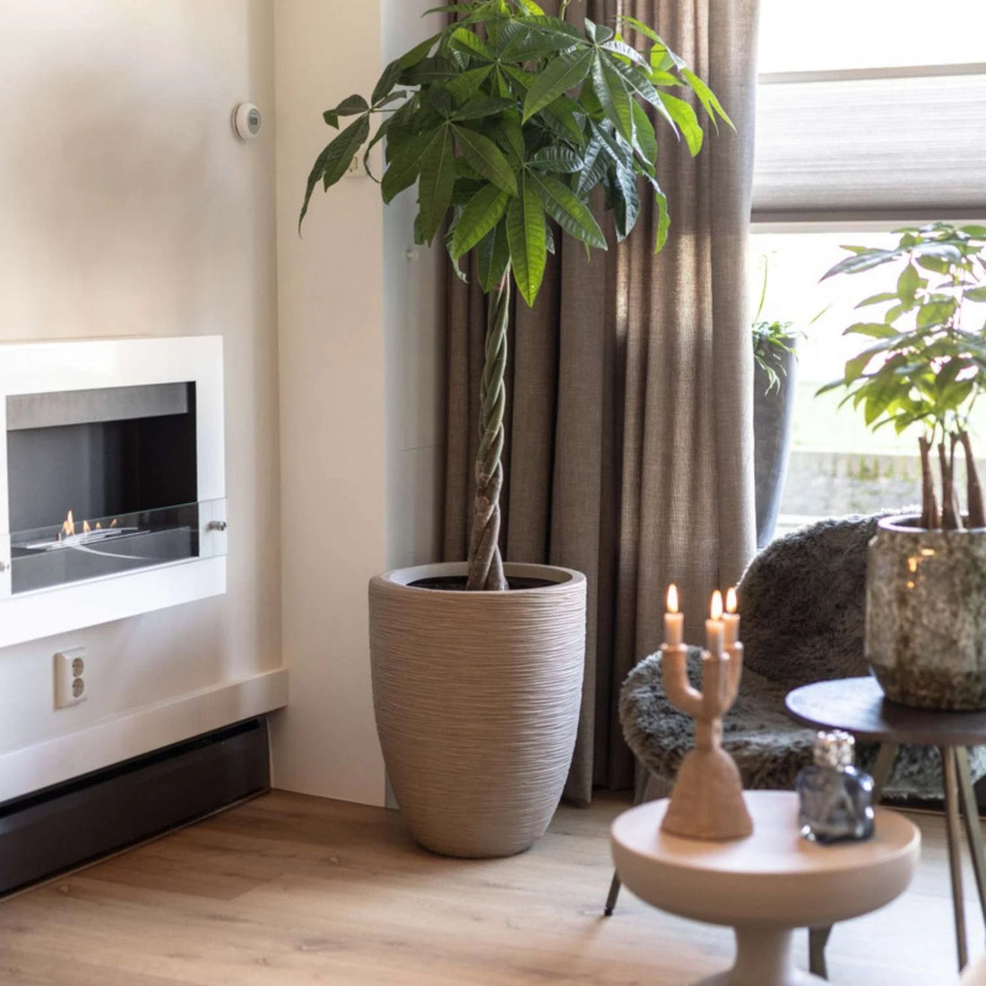 Nebraska Blanco - Chimenea bioetanol de pared