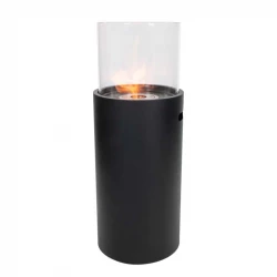 Chimenea de bioetanol portátil ScandiFlames negra para exterior