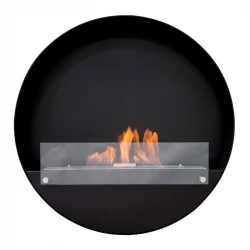 Delaware XL Negro - Chimenea bioetanol de pared