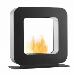 Safretti Curva ST - negro Chimenea de bioetanol con diseño moderno para el hogar