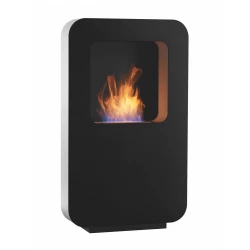 Safretti Curva XL - negro Chimenea de bioetanol con diseño moderno para el hogar