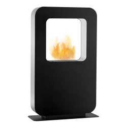 Safretti Curva XT - negro Chimenea de bioetanol con diseño moderno para el hogar