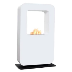 Safretti Curva XT - blanco Chimenea de bioetanol con diseño moderno para el hogar