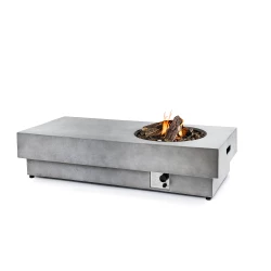 Mesa Cocoon Gris Agni | Bioetanol-chimeneas.es