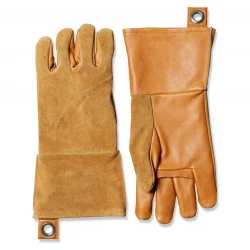 Guantes para parrilla de cuero claro - 2 uds.