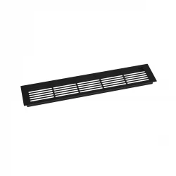 Rejilla de ventilación negra - 50x10 cm - 214 cm²