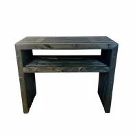 Mesa de láminas de madera negra - 100 cm